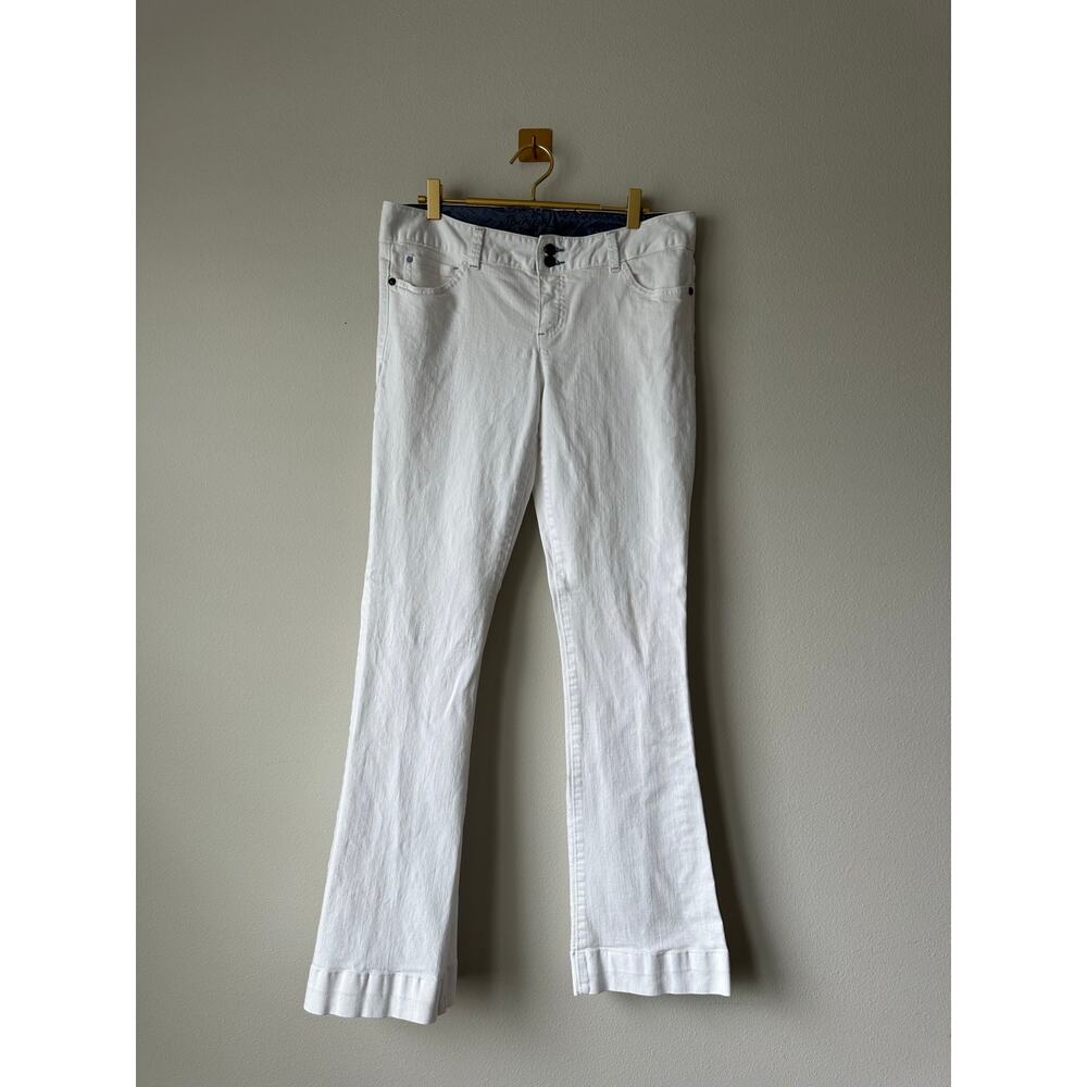 Vintage Y2k Women’s Tommy Hilfiger White Low Rise Flare  Denim Jeans Size 10